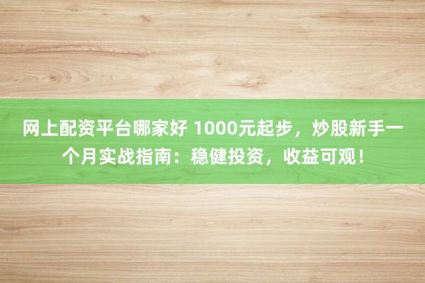 网上配资平台哪家好 1000元起步，炒股新手一个月实战指南：稳健投资，收益可观！